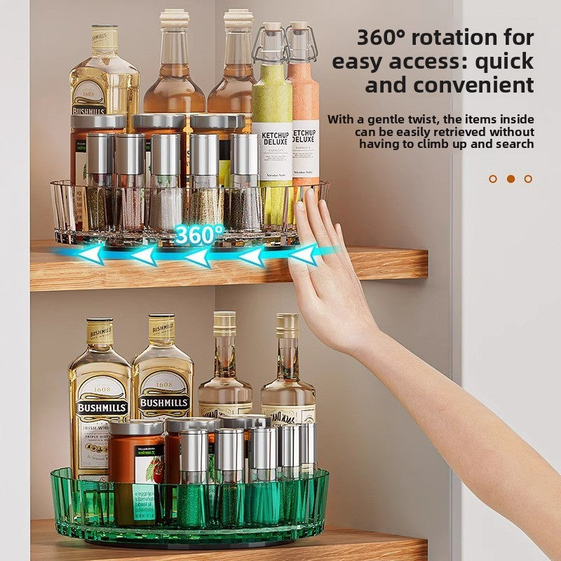 Rotating Kitchen Storage Rack for Seasoning Bottles