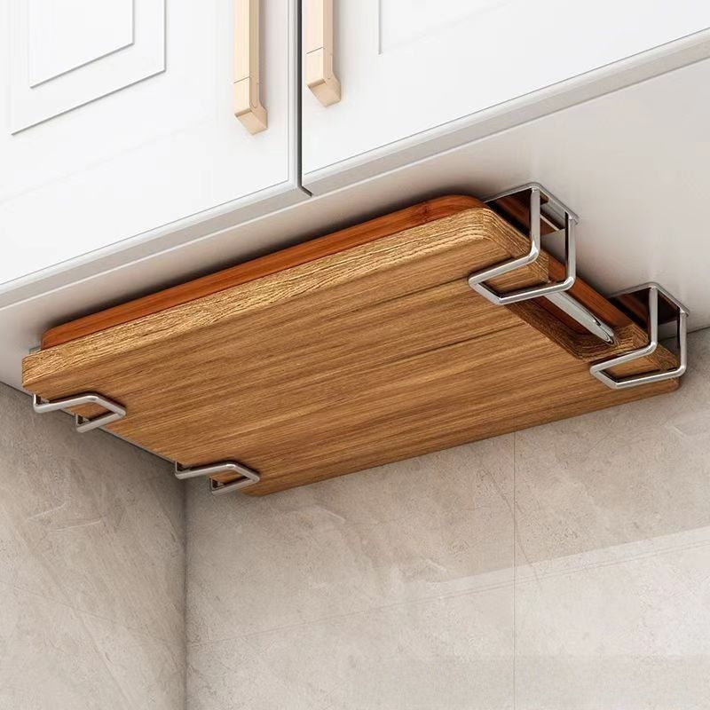 Adhesive Kitchen Cabinet Hooks Storage Rack