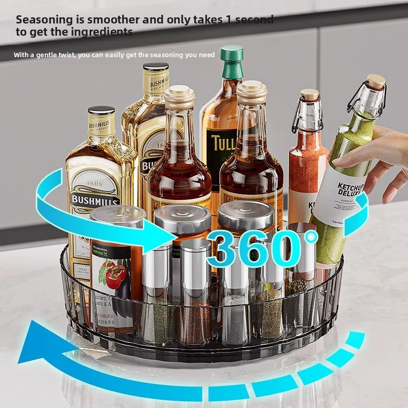 Rotating Kitchen Storage Rack for Seasoning Bottles