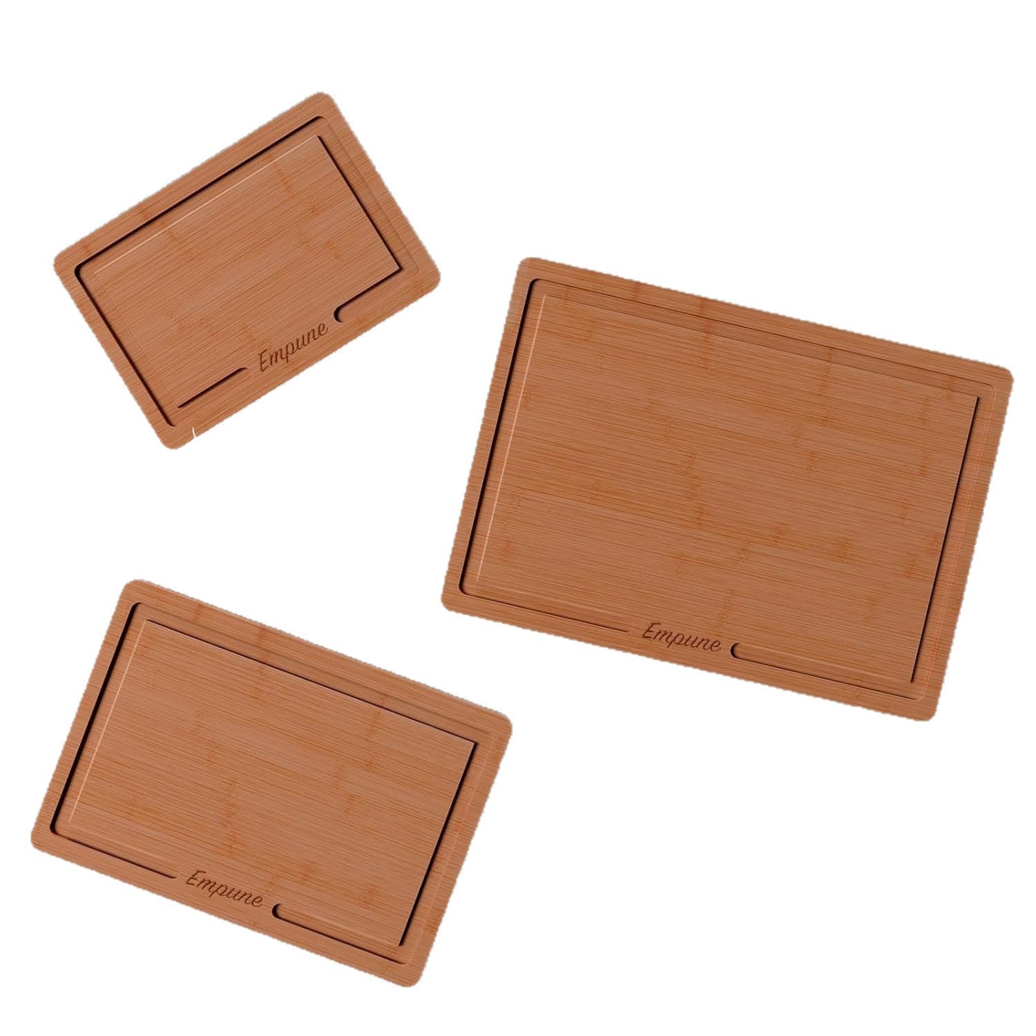 Bamboo three-piece cutting board