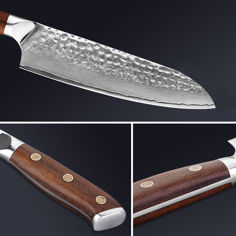 Damascus Steel Chef Knife with Wooden Handle