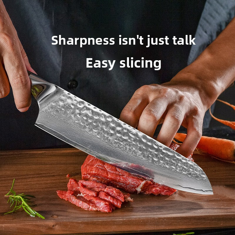 Damascus Steel Chef Knife with Wooden Handle