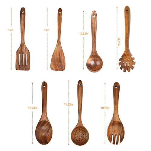 Acacia Wood Kitchen Utensil Set
