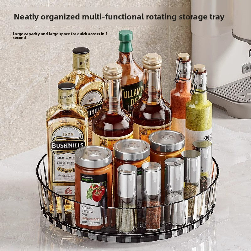 Rotating Kitchen Storage Rack for Seasoning Bottles